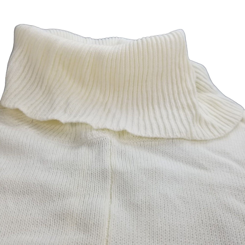 Jaclyn Smith Cowl Neck Cafton Poncho Sweater Womens White & Black Size S / M - Picture 7 of 15